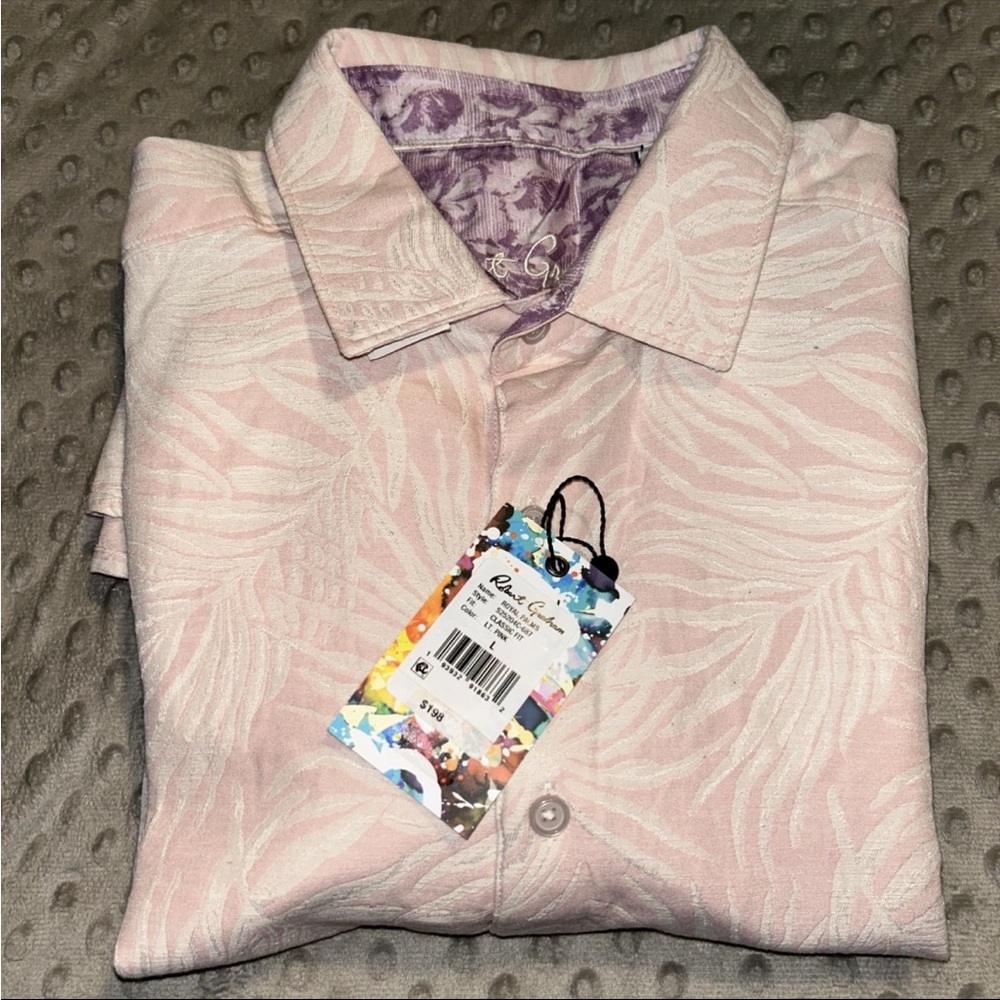 Robert Graham Light Pink Patterned Men's Shirt